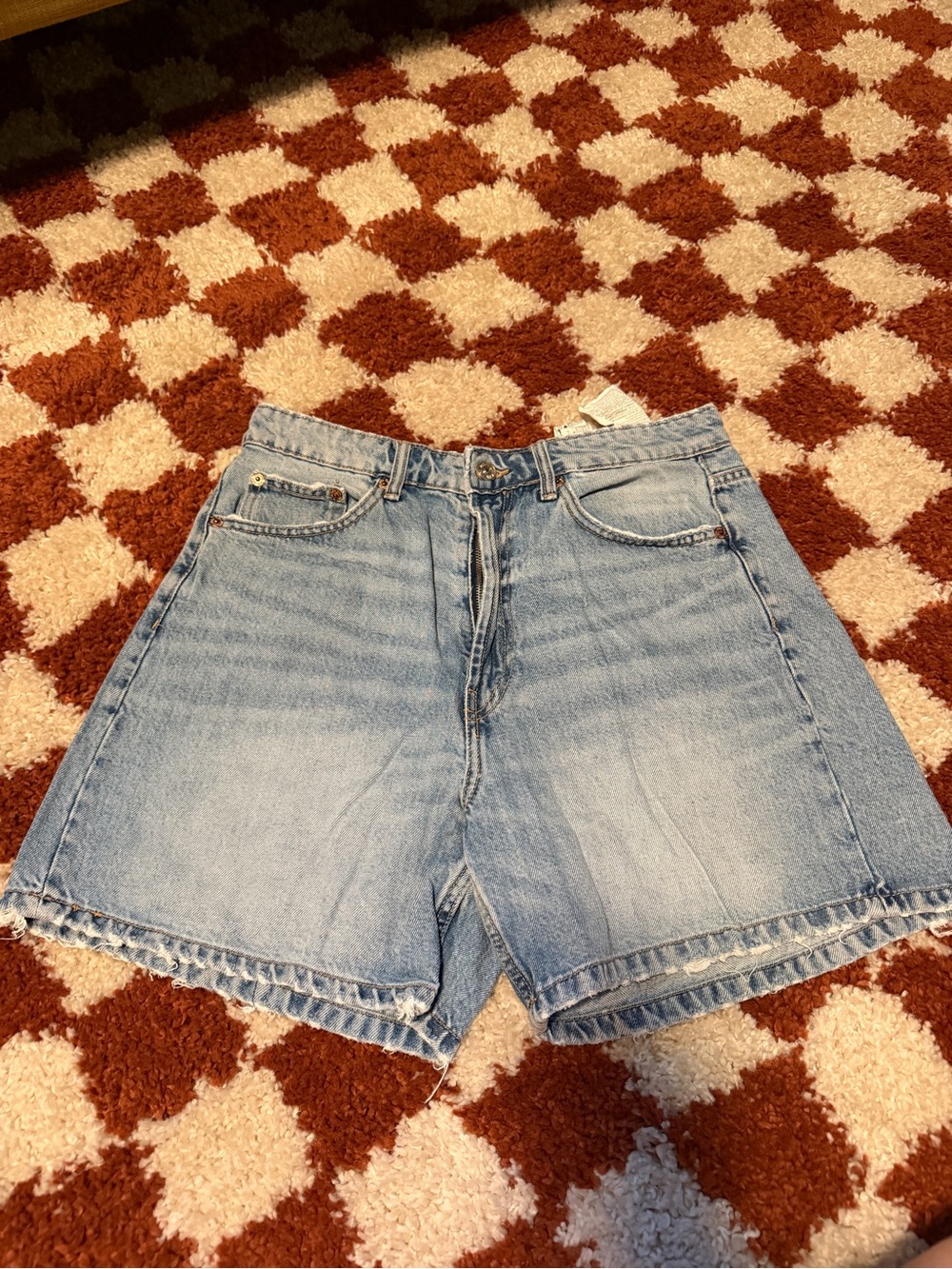 Zara Light Blue Denim High-Rise Jean Shorts Size 8